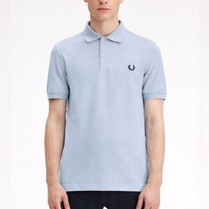 Fred Perry Polo Shirt Size Small Light Blue Cotton Short Sleeve Classic Fit